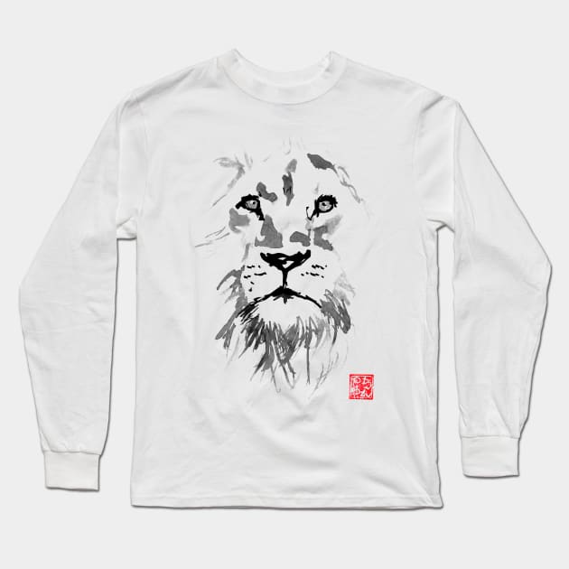 lion 04 Long Sleeve T-Shirt by pechane